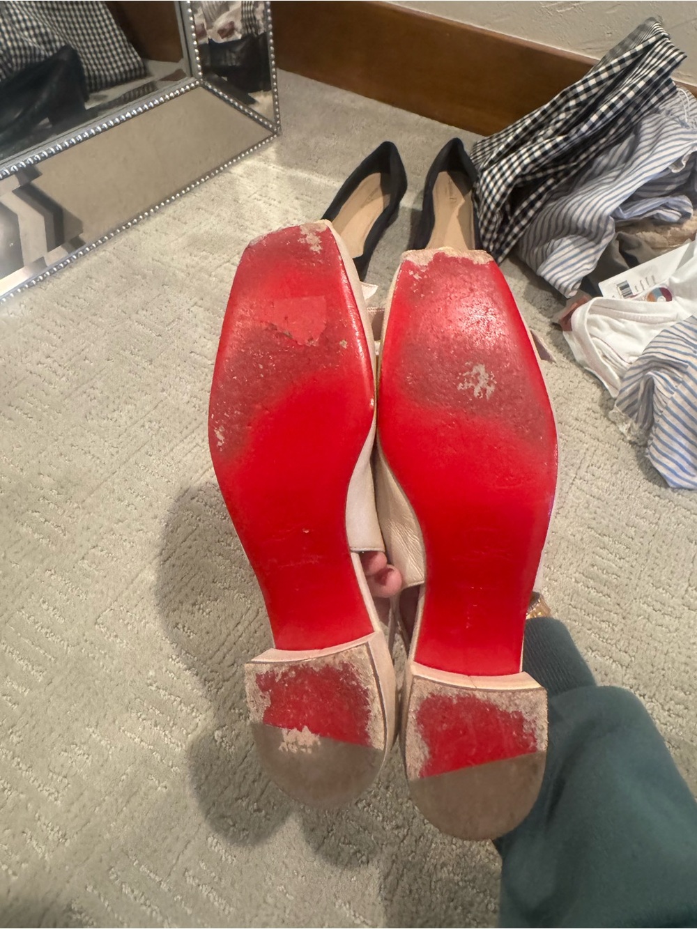 Christian Louboutin Pale Pink Slingback Ballet Flats with Bow size 37.5 - Picture 5 of 5